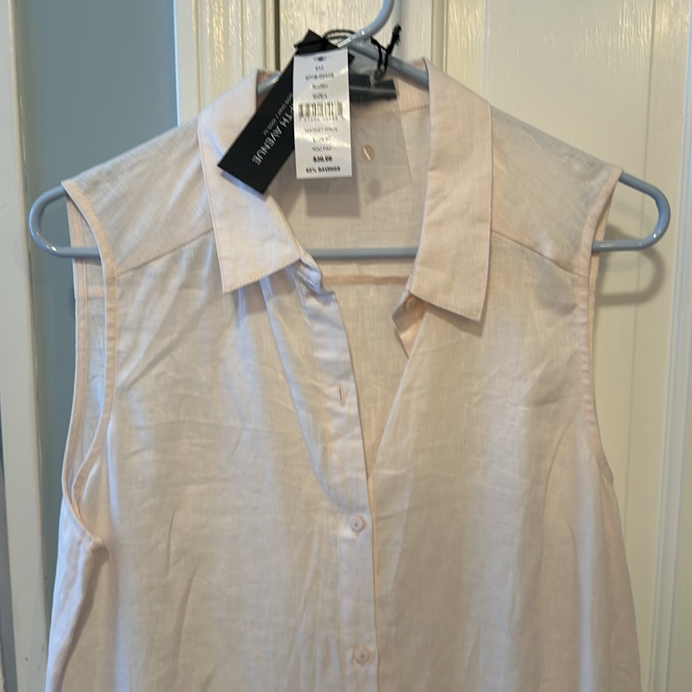 Saks Fifth Avenue 100% Linen Dress, New With Tags- Never Worn, Size Large. - Picture 6 of 11